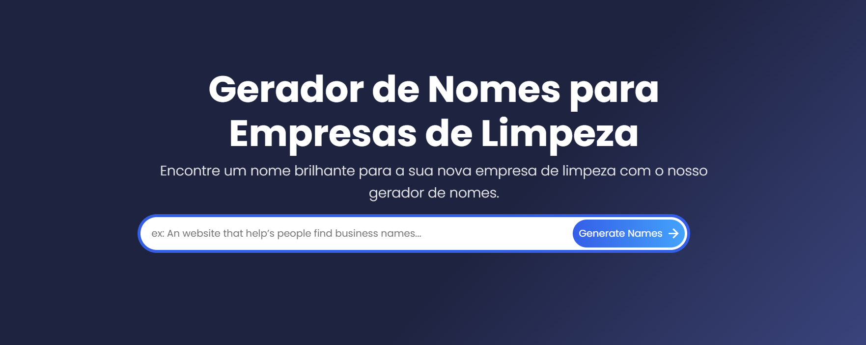 Gerador de Nomes para Empresas de Limpeza